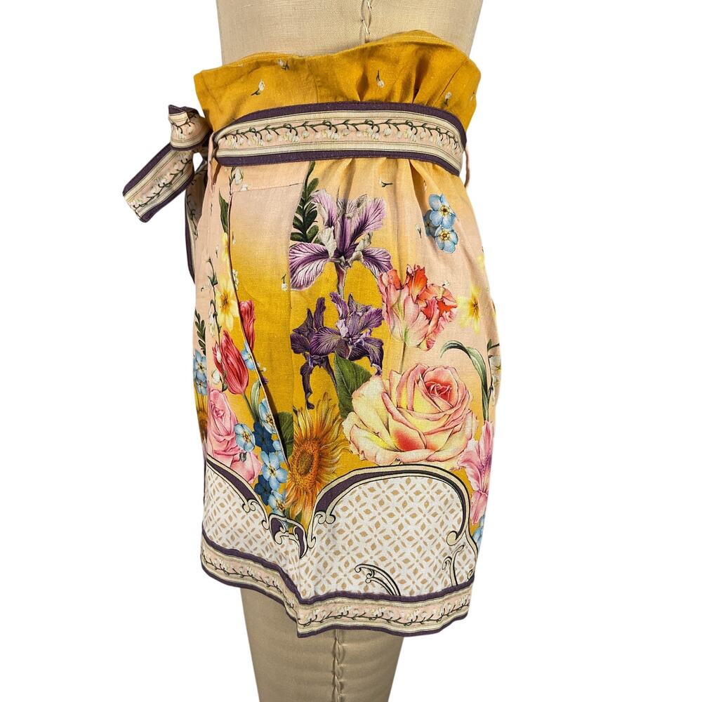 Agua Bendita Belted Floral Adisson Shorts Size M - Picture 3 of 5
